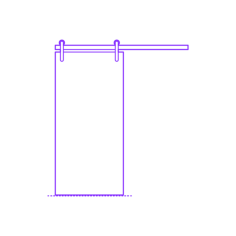 Buildings Surface Mounted Doors Single Solid Flush Outline Icon Svg Set, Free Vectors File